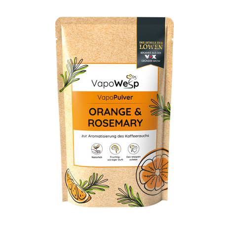 VapoPulver-Set: Orange & Rosemary, Lemon & Basil, Hay Flowers & Thyme, Apple & Mint